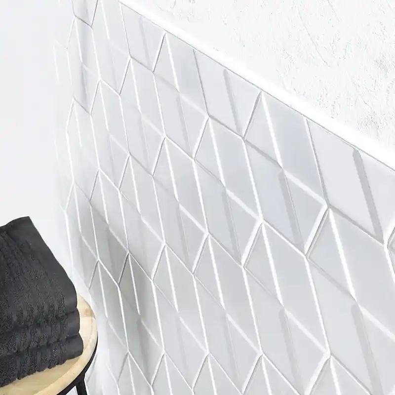 Outfit Hexagon Matt White – Rivestimento Esagonale Tridimensionale Opaco 15x18 Aanbieding