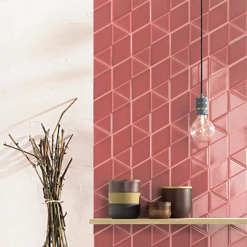 Direct Beschikbaar Outfit Hexagon Scarlet – Rivestimento Esagonale Tridimensionale Lucido 15x18