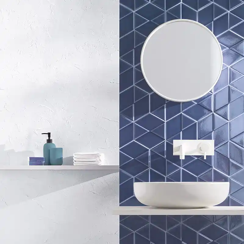 Meest Verkocht Outfit Hexagon Denim – Rivestimento Esagonale Tridimensionale Lucido 15x18
