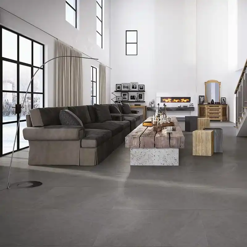 Laatste Kans Nordic Stone Anthracite - Gres Porcellanato Effetto Pietra Naturale 80x80