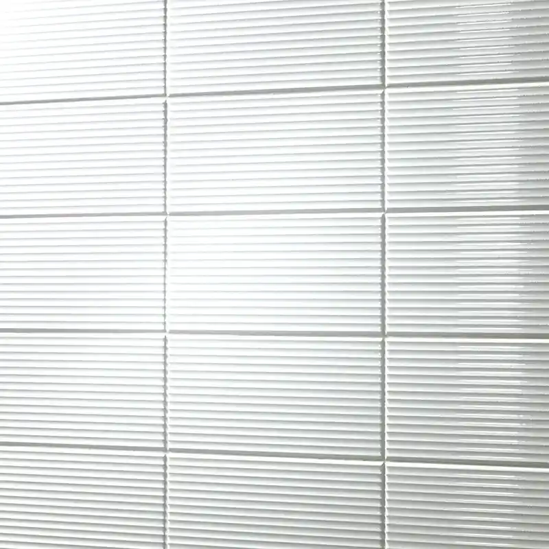 Meest Verkocht Sketches Bright White Hor 1 – Rivestimento Rigato Lucido 10x20