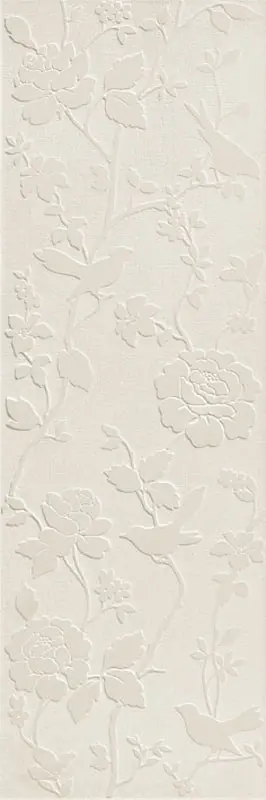 Upper East Side White - Decoro Floreale Opaco 24x72 Betrouwbaar