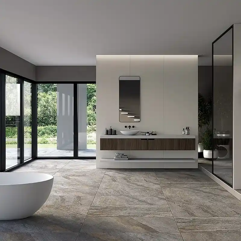 Betrouwbaar Stonequartz Grigio - Gres Effetto Pietra 60x120 Rettificato