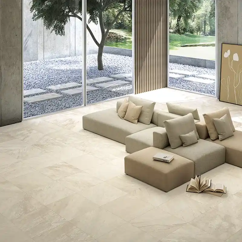 Goedkoop Stonequartz Bianco - Gres Effetto Pietra 60x60 Rettificato