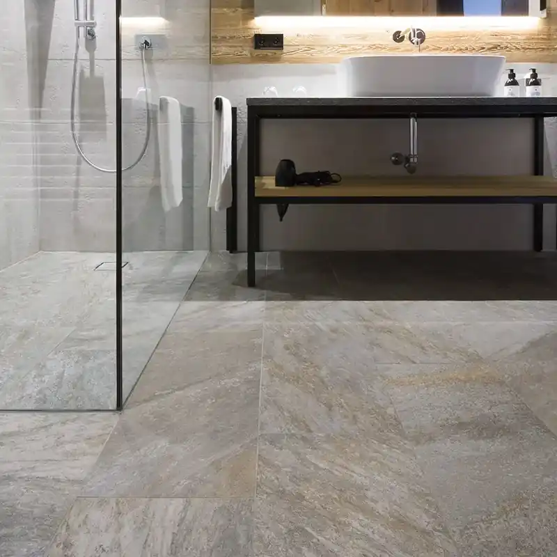 Speciale Aanbieding Stonequartz Grigio - Gres Effetto Pietra 45x90 Rettificato
