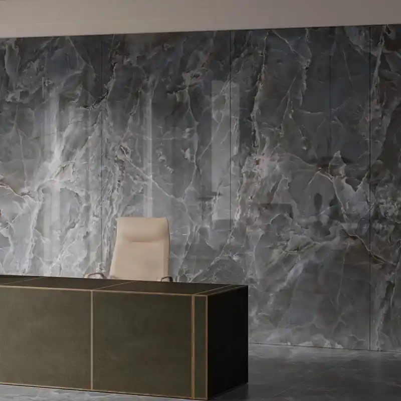 Alabastri Black Lux - Gres Effetto Marmo Lucido 90x180 Rettificato Speciale Aanbieding