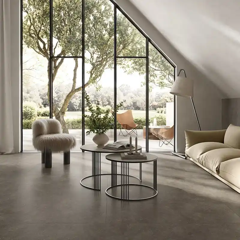 Tijdelijk Beschikbaar Concept Black Satin - Gres Effetto Cemento Vellutato 60x120 Rettificato