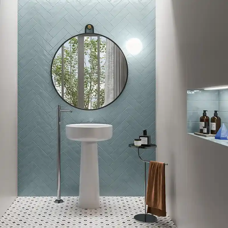 Nuances Mercurio Lux - Gres Effetto Mattoncino Lucido 8x25 Bestel Nu