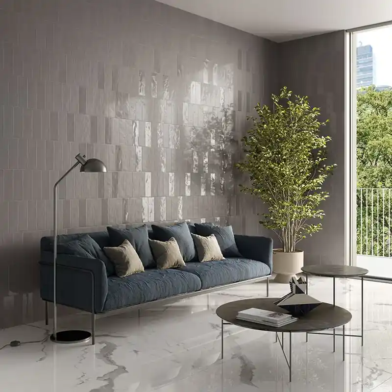 Gereduceerde Prijs Nuances Tundora Lux - Gres Effetto Mattoncino Lucido 8x25