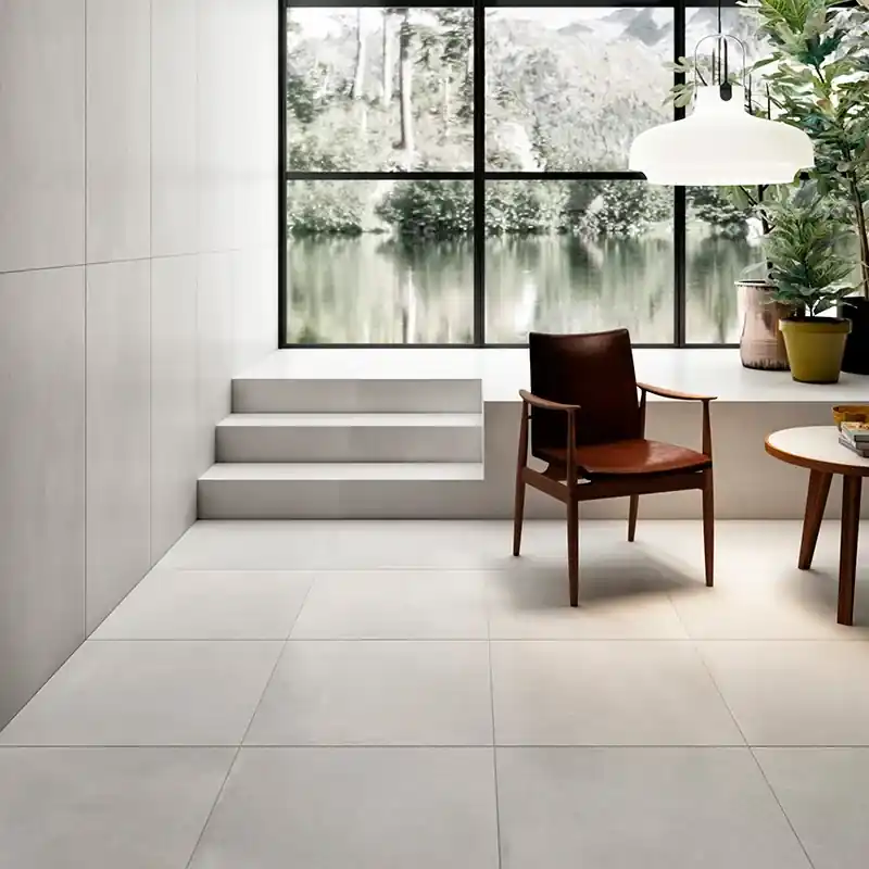 Beperkte Voorraad R-Evolution Total White - Gres Effetto Cemento 60x60 Rettificato
