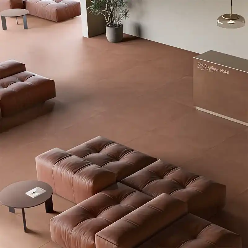 Terrae Mattone - Gres Effetto Cemento 90x90 Rettificato Lage Prijs