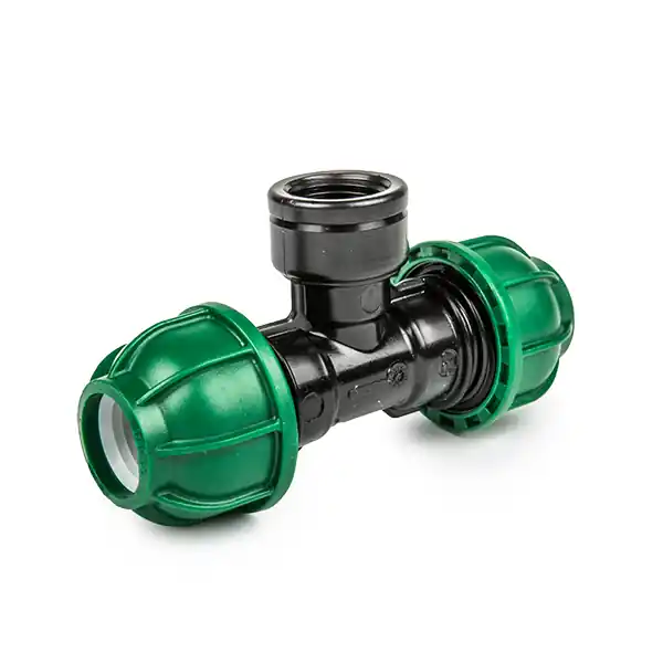 Superprijs "TEE A 90° A STRINGERE CON DERIVAZIONE FIL. FEMMINA Ø mm 25x3/4""x25 - 10 PN"