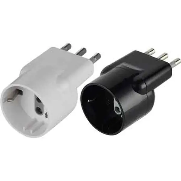 Hoge Kwaliteit ADATTATORE DISASSATA SHUKO 16A 2P+T - presa 10A 2P+T - Colore Bianco