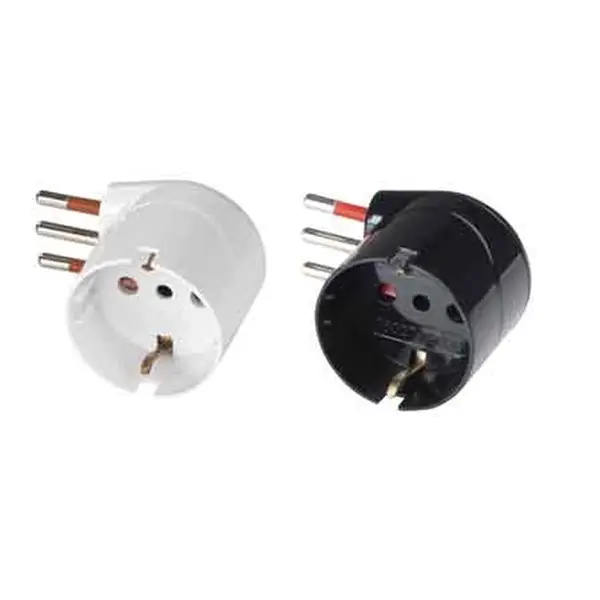 Op = Op ADATTATORE SALVASPAZIO 90° SCHUKO 10A ROSI 2P+T - prese 10 2P+T, Colore Bianco