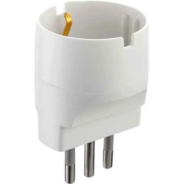 ADATTATORE SEMPLICE SCHUKO 16A 2P+T - presa 10A 2P+T Exclusieve Aanbieding