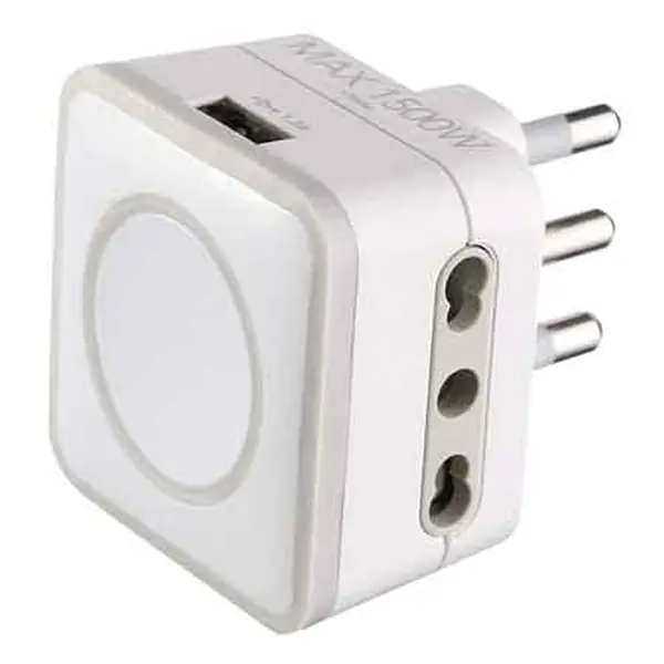 Bestel Nu ADATTATORE TRIPLO CON PORTA USB 16A 2P+T - presa 10/16A 2P+T