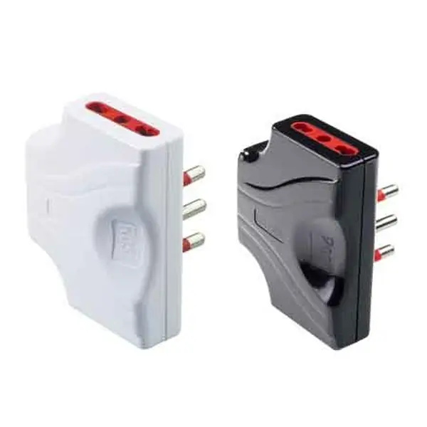 ADATTATORE TRIPLO EXTRAPIATTO 16A ROSI 2P+T - prese 10/16A 2P+T, Colore Nero Op = Op