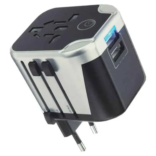 ADATTATORE UNIVERSALE DA VIAGGIO CON USB LOSTECH Actieprijs