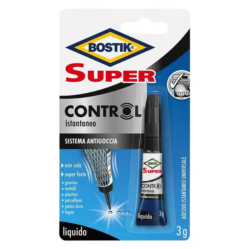 ADESIVO CIANOCRILATO SUPER CONTROL gr. 3 - blister 1 pz Q.TA 24 Weekendaanbieding