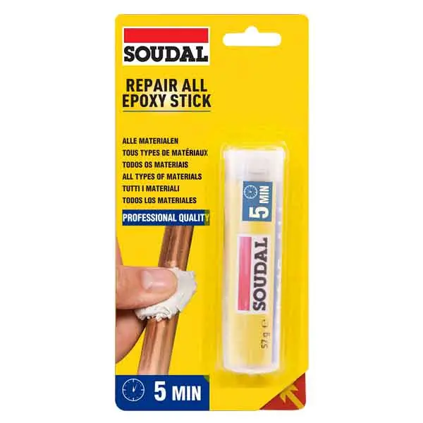 ADESIVO EPOSSIDICO ‘ALL EPOXY STICK‘ SOUDAL 57 gr Gereduceerde Prijs