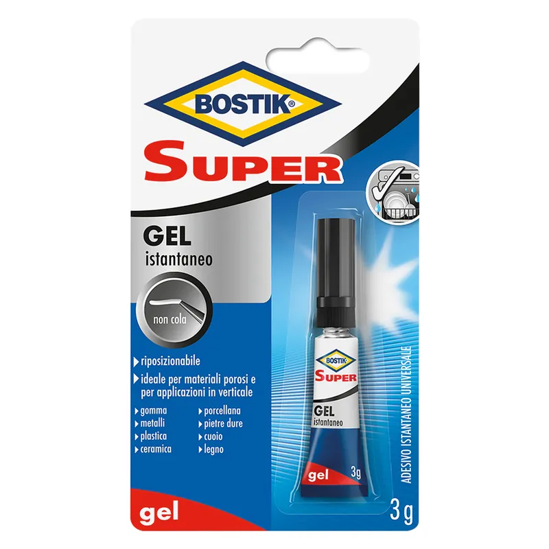 Populair ADESIVO ISTANTANEO UNIVERSALE GEL SUPER gr. 3 (clip strip) Q.TA 12