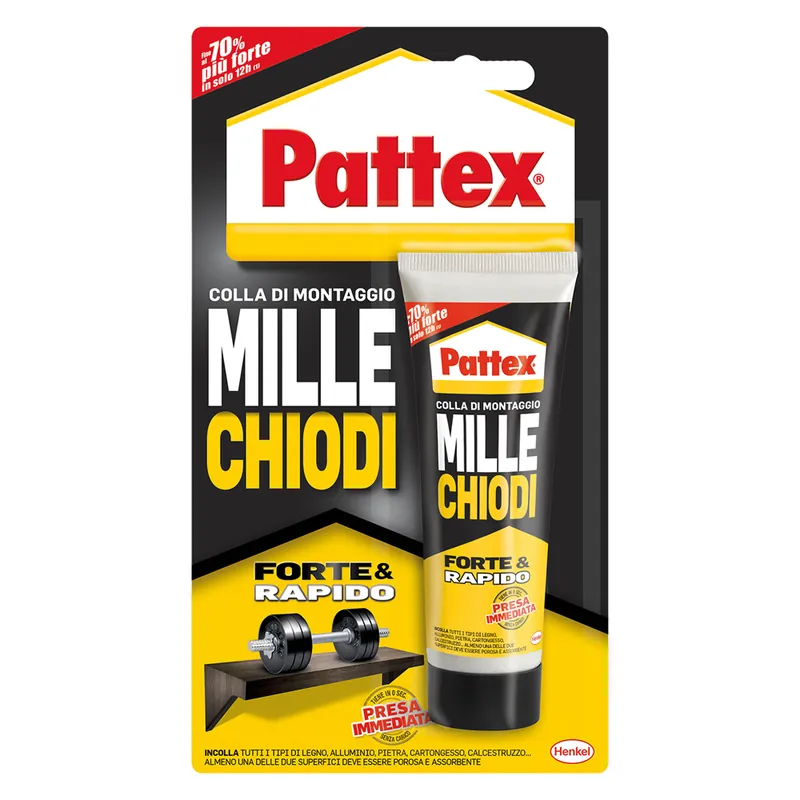 ADESIVO MILLECHIODI FORTE&RAPIDO gr. 100 col. bianco Q.TA 12 Merkproduct