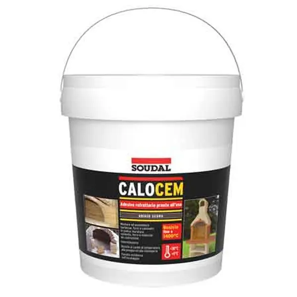 ADESIVO REFRATTARIO ‘CALOCEM‘ SOUDAL 2,5 kg - Grigio scuro Actieprijs