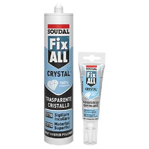Rechtstreeks Van De Fabrikant ADESIVO SIGILLANTE ‘FIX ALL CRYSTAL‘ SOUDAL 290 ml - Trasparente
