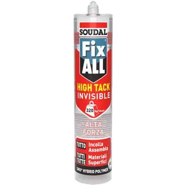 Exclusieve Aanbieding ADESIVO SIGILLANTE ‘FIX ALL HIGH-TACK INVISIBILE‘ SOUDAL 290 ml - Trasparente