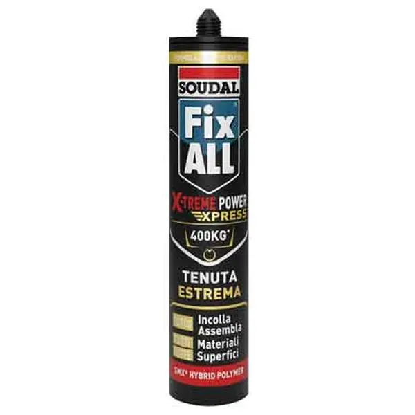 ADESIVO SIGILLANTE ‘FIX ALL X-TREME EXPRESS‘ SOUDAL 280 ml - Bianco Laatste Kans