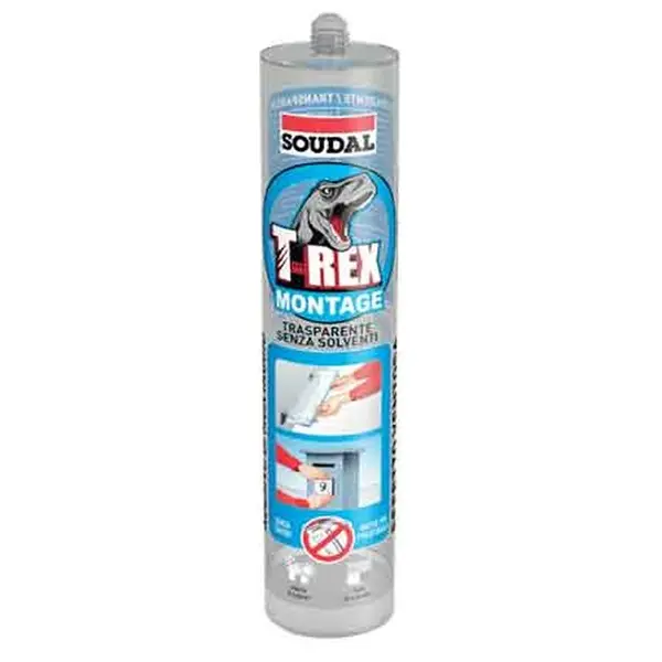 Nu Kopen ADESIVO SIGILLANTE ‘T-REX TRASPARENTE‘ SOUDAL 295 g
