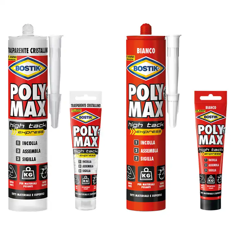 ADESIVO SIGILLANTE UNIVERSALE POLY MAX HTE gr. 115 - cristal (clip strip) Q.TA 12 Tijdelijk Beschikbaar