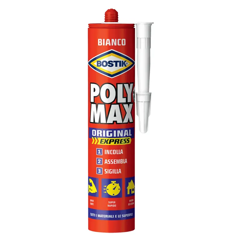 ADESIVO SIGILLANTE UNIVERSALE POLY MAX ORIGINAL gr. 425 - nero Finale Uitverkoop