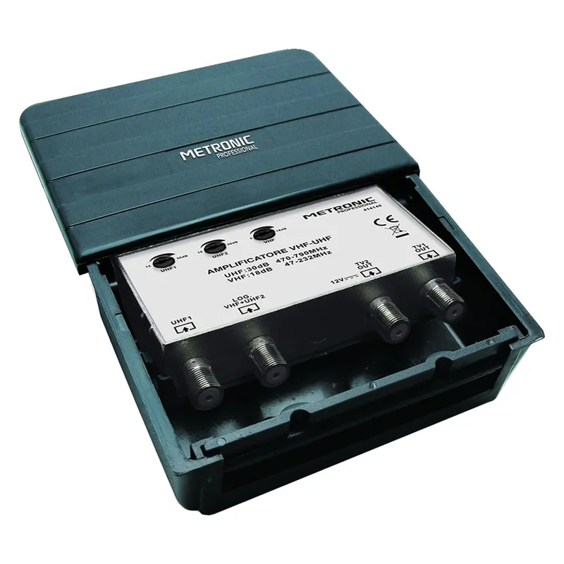 Korting AMPLIFICATORE ESTERNO - DIGITALE TERRESTRE 2 IN/2 OUT 2 ingres. UHF/VHF/UHF - 2 uscite TV